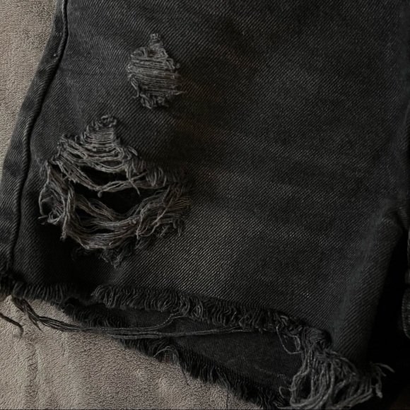 Topshop High Rise Button Fly Jean Shorts size 6 - Picture 2 of 6